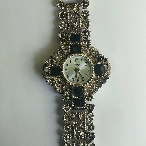 Vintage Perini Japan Wristwatch Silver Tone Bracelet Band Analog Ladies Watch Perini Women main image 2